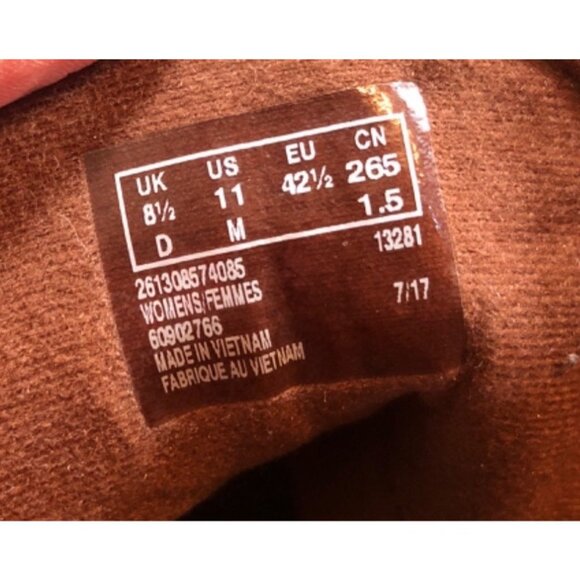 Clarks Tamitha Burgundy Brown Suede Ankle Boots Womens 11 / 42 (t7i) - Picture 10 of 10